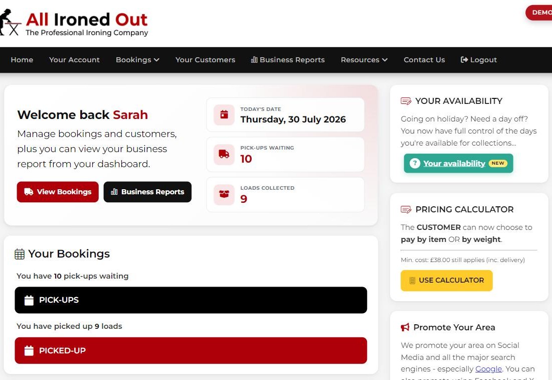 AgentZone home dashboard showing welcome message and today's counts