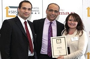 Phil and Louise with Theo Paphitis
